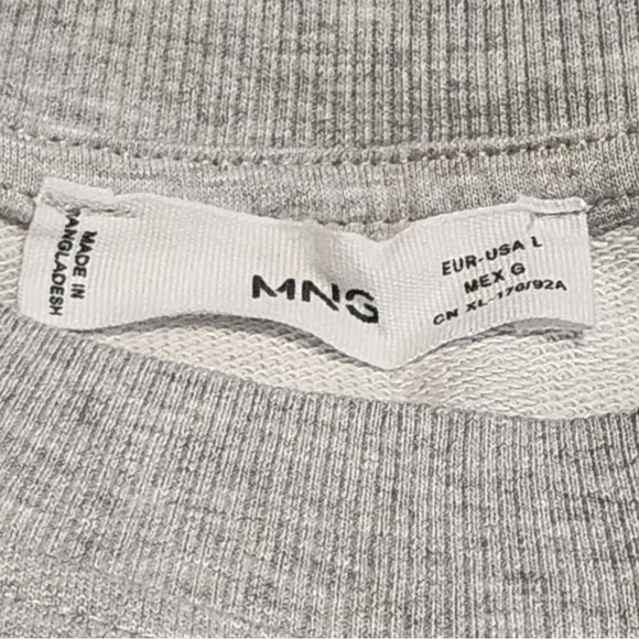 Mango MNG Touché Size Large (Runs Small) Gray Women’s Sweatshirt NWOT*** - Picture 4 of 7